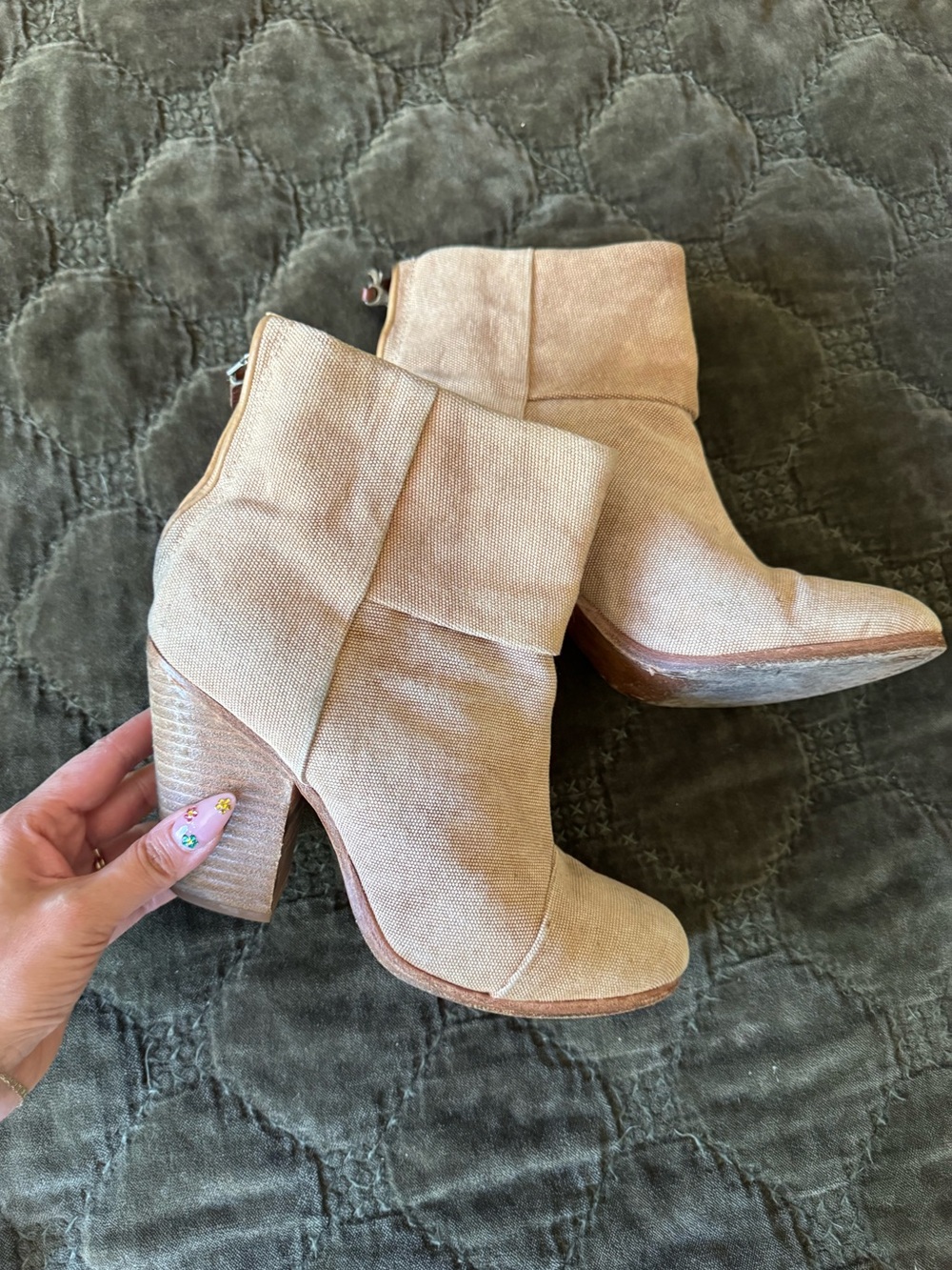 Rag & Bone Canvas Newbury Boots/Booties